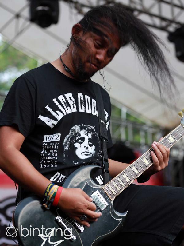 Eben, gitaris Burgerkill. (Deki Prayoga/Bintang.com)