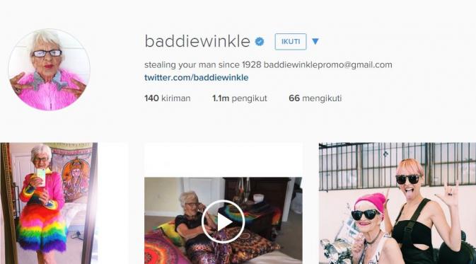 Akun Instagram Baddie Winkle~ (Via: instagram.com)