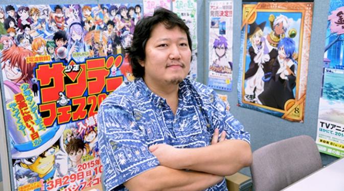Bos editor baru Shonen Sunday (majalah manga terbitan Shogakukan), Takenori Ichihara. (natalie.mu)