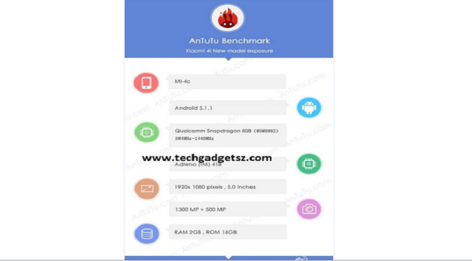 Xiaomi Mi 4c Specification (AnTuTu)
