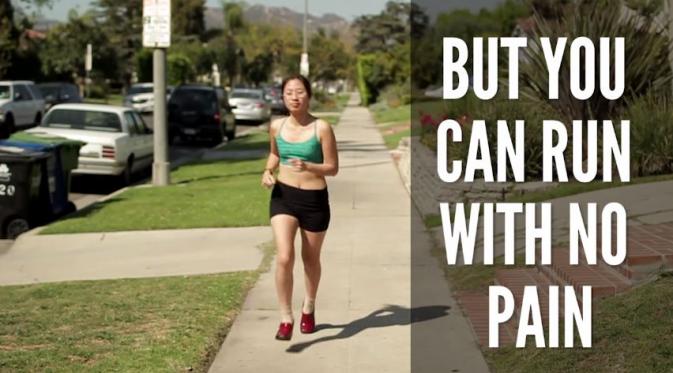 Tapi kamu bisa lari tanpa takut rasa sakit. (Via: youtube.com)