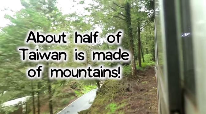 Sebagian wilayah di Taiwan terdiri dari pegunungan. (Via: youtube.com)