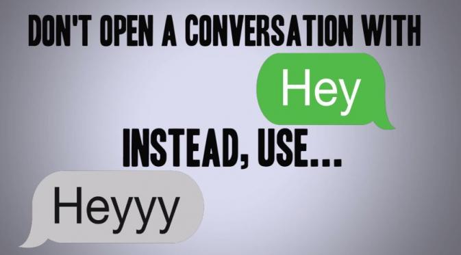 Gunakan "heyyy" lebih baik daripada "hey" saat menyapa. (Via: youtube.com)