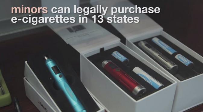 Di 13 negara bagian, anak di bawah umur bisa beli rokok elektrik. (Via: youtube.com)