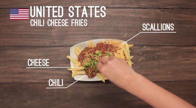 Amerika Serikat - Chili Cheese Fries (Via: youtube.com)