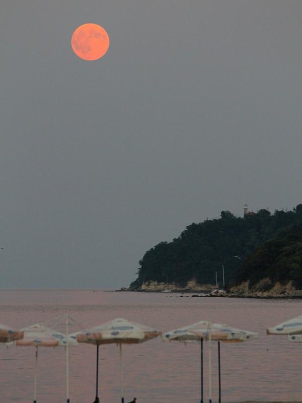 Menengok Keindahan Potret 'Supermoon' Pertama di Tahun Ini. | via: Impact Press Group/NurPhoto/Corbis