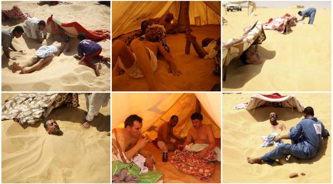 'Pemandian' pasir di Mesir. (Amusing Planet)