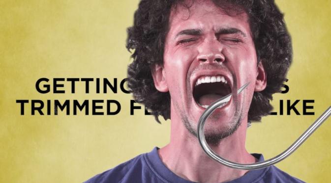 Merasa kesakitan ketika kawat menusuk bagian dalam mulut. (Via: youtube.com)