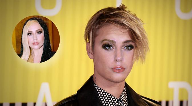 Begini jadinya kalau wajah Lady Gaga dipadukan dengan rambut Justin Bieber (Foto: Istimewa. Design: Muhammad Iqbal Nurfajri/Bintang.com)