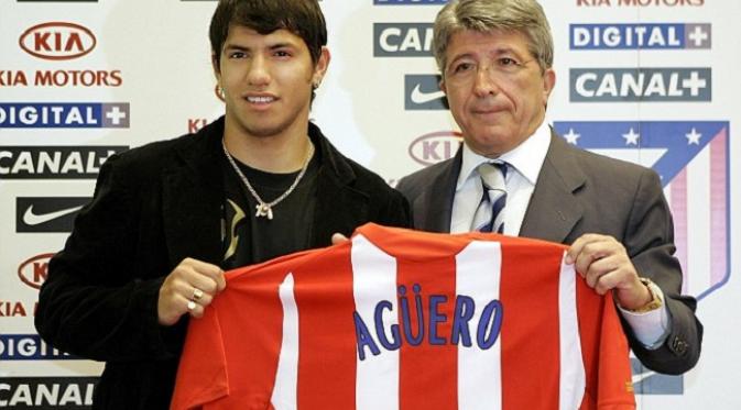 Sergio Aguero saat didatangkan Atletico Madrid