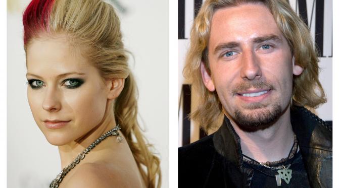 Avril Lavigne dan Chad Kroeger (via Bintang.com/EPA)