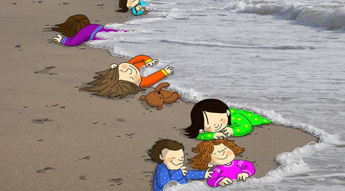 Aylan, bocah korban suriah yang ditemukan tewas di tepi pantai