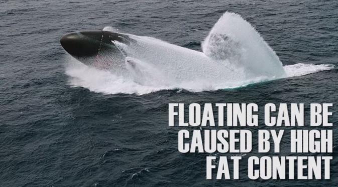 Kotoran yang mengambang bisa disebabkan oleh kandungan lemak yang tinggi. (Via: youtube.com/BuzzfeedVideo)