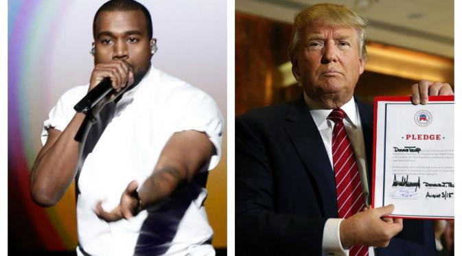 Donald Trump dan Kanye West (via intouchweekly.com)