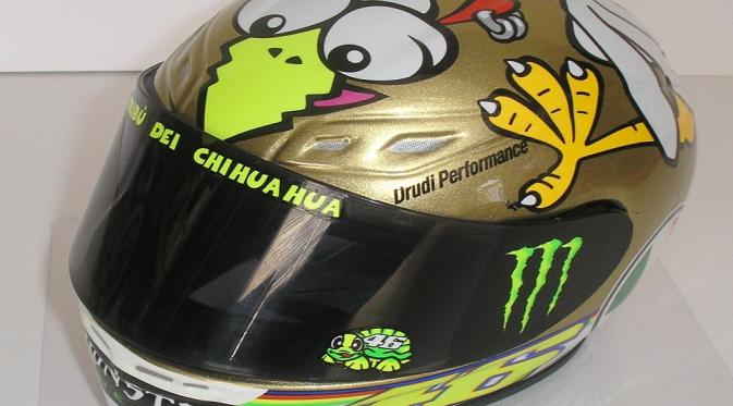 Helm unik Rossi (diecastmodelbikes)