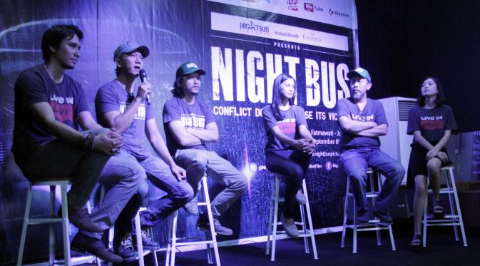 Para pemain di film 'Night Bus'. (Liputan6.com/Hernowo Anggie)