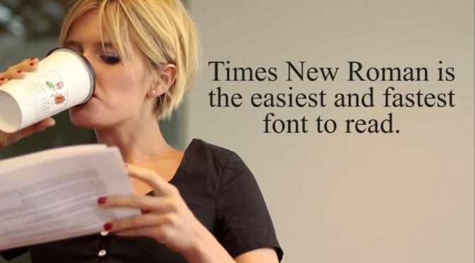 Pakai huruf Times New Roman (Via: youtube.com)