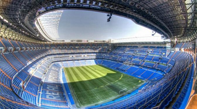 View of the Stadium, Santiago Bernabeu, Madrid. | via: openbuildings.com