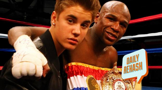 Justin Bieber dan Floyd Mayweather (via youtube.com)