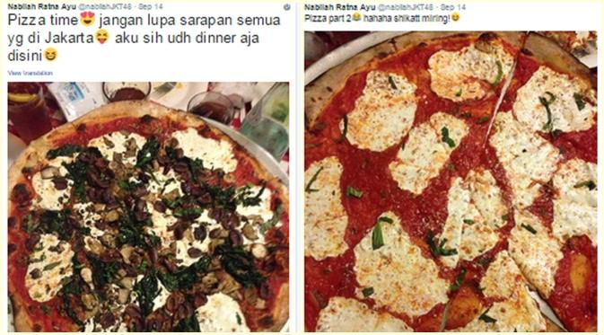 Pizza Nabilah JKT48. (Instagram @nabilahJKT48)