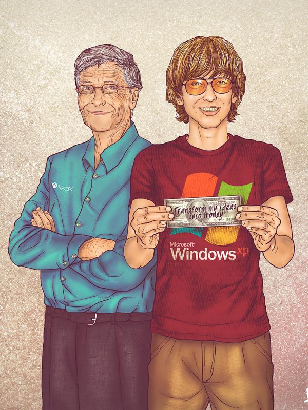 Bill Gates (Via: behance.net/fulaleo)