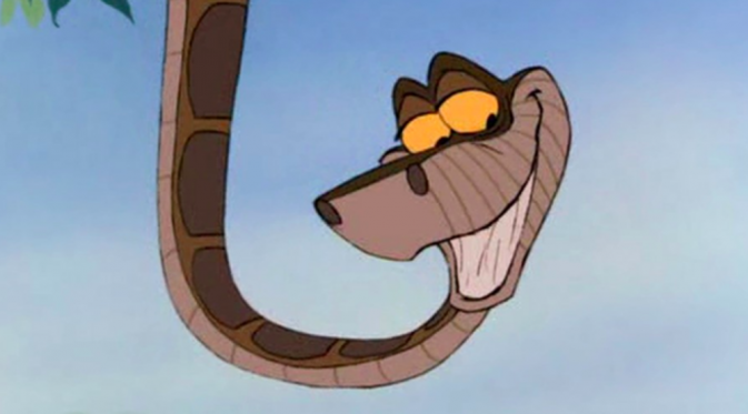 Kaa, ular penghiptonis di The Jungle Book. (Via: buzzfeed.com) 