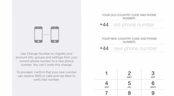 Mengubah nomor WhatsApp saat nomor telepon selularmu berganti. | via: businessinsider.co.id