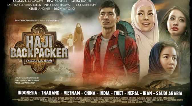 Poster film Haji Backpacker. Foto: Falcon Pictures