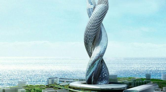 The Cobra Towers, rencananya akan dibangun di Kuwait. Pembangunan sudah dimulai pada 2008 lalu | via: brightside.me