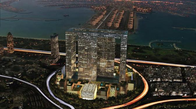 Dubai Pearl, direncanakan untuk menjadi pusat perbelanjaan terbesar dan gedung tertinggi di dunia | via: brightside.me