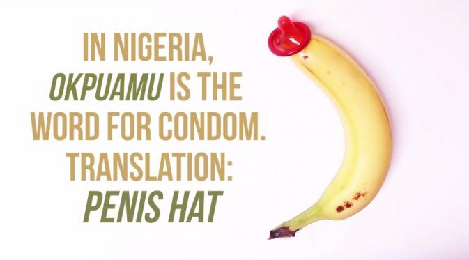 Kalau bahasa Nigeria, kondom adalah Okpuamu. (Via: youtube.com)